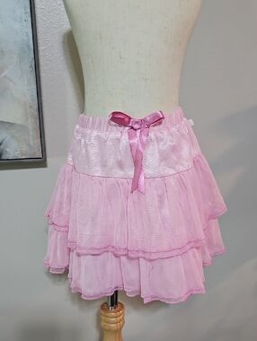 3 for $10 🎀 Bitty Baby American Girl Pink Tiered Tutu Skirt M 4/5